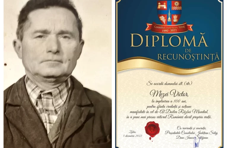 Președintele CJ Sălaj l-a felicitat pe veteranul de război Victor Mezei, la împlinirea a 100 de ani