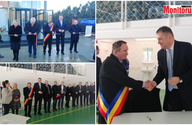 Ministrul Dezvoltării, Cseke Attila și primarul Breda Lajos, au inaugurat sala de sport din Vârșolț
