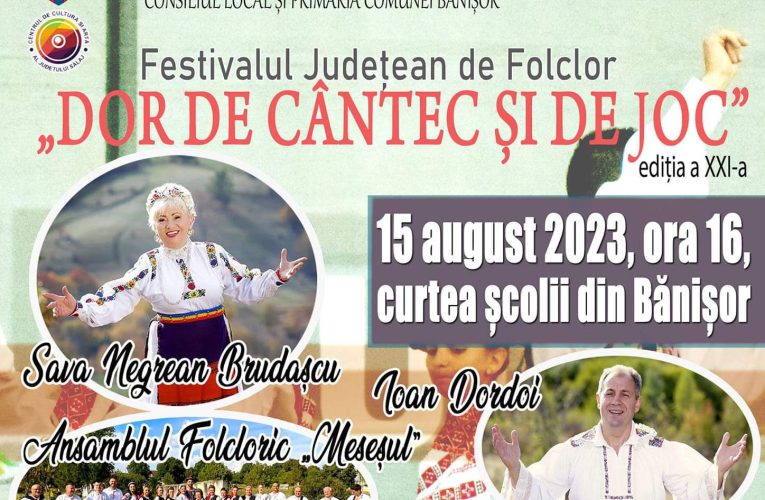 Festivalul „Dor de cântec și de joc”, 15 august la Bănişor