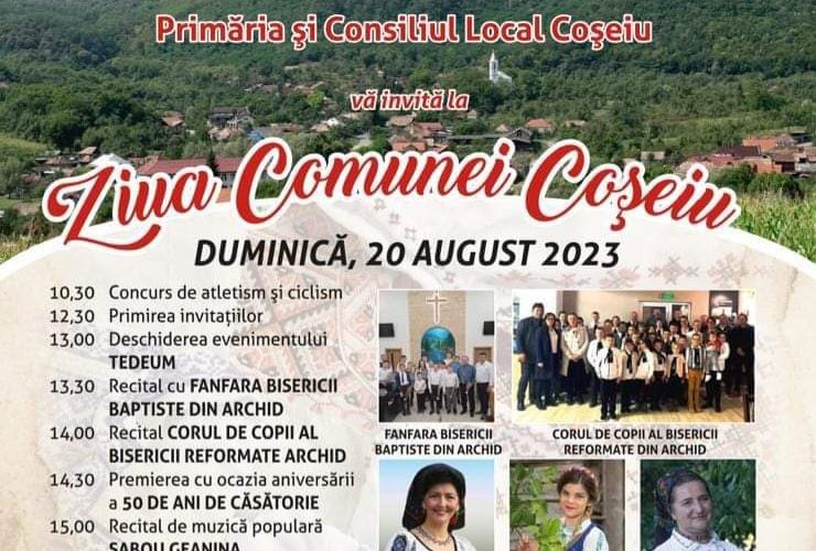 Primăria și Consiliul Local Coşeiu, organizează Ziua Comunei ediția 2023