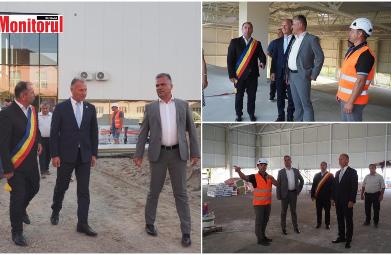 Ministrul Dezvoltării a vizitat șantierul sălii de sport din Comuna Bălan
