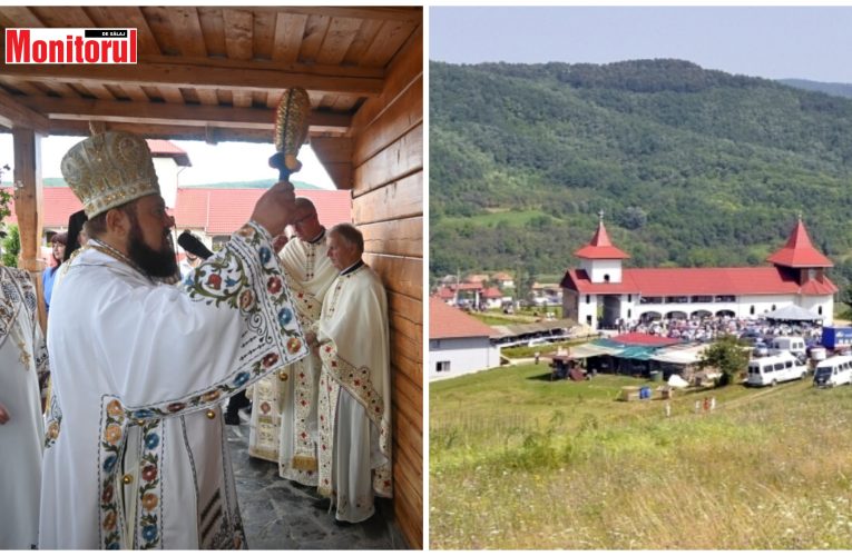 Preasfințitul Petroniu, Episcopul Sălajului, a târnosit Biserica de lemn de la Mănăstirea Voivodeni