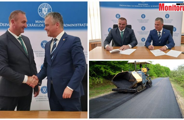 Primarul Alin Pocol a semnat contractul pentru asfaltarea străzilor din Comuna Lozna
