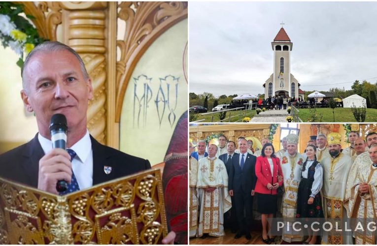 Președintele CJ Sălaj prezent la sfințirea picturii din biserica nouă din Iaz