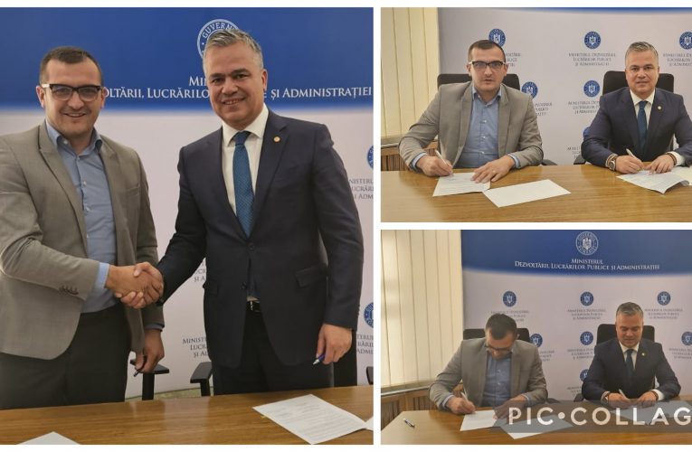 Primarul Bogdan Bercean a semnat contractul de 4 milioane euro pentru rețeaua de canalizare