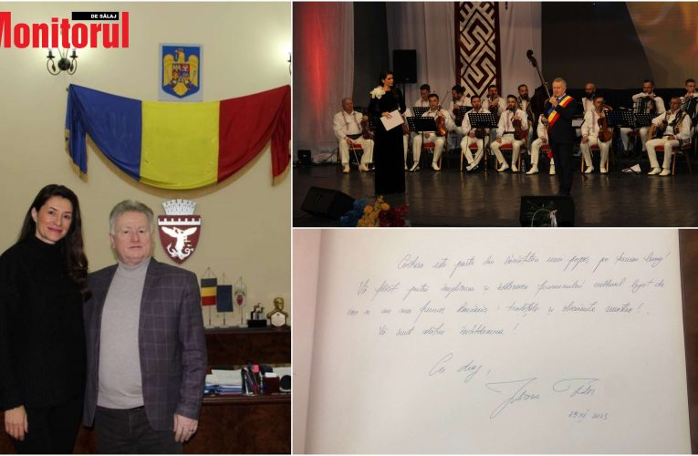 Vedeta TVR Iuliana Tudor a semnat în Cartea de Onoare a Primăriei Zalău