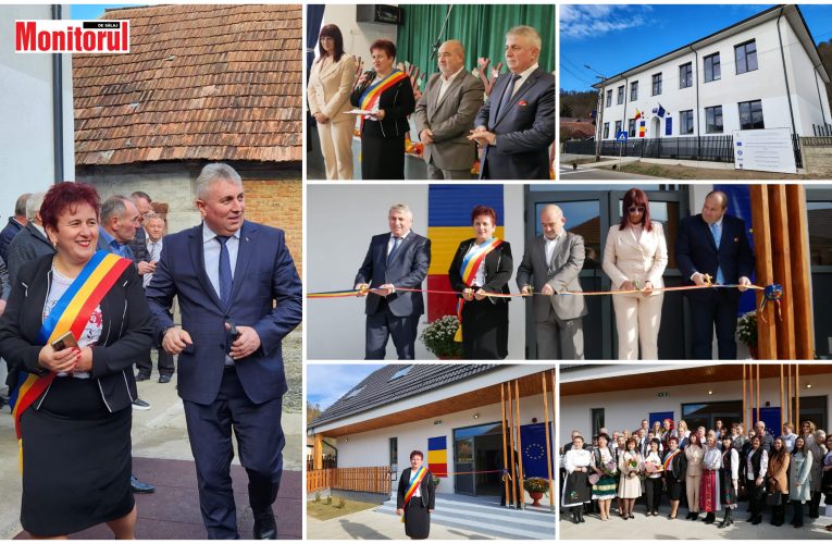 VIDEO| Sărbătoare mare la Dragu! Primarul Angelica Lazăr a inaugurat școala și grădinița, modernizate cu fonduri europene