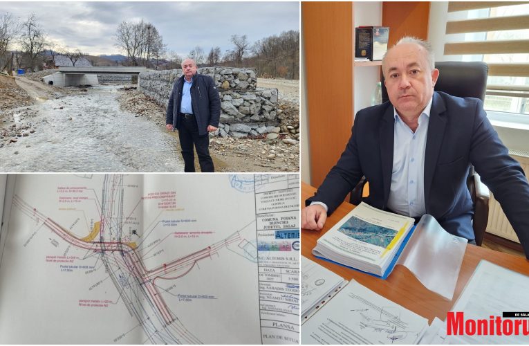 Primarul Augustin Vășcan construiește mai multe poduri în comuna Poiana Blenchii