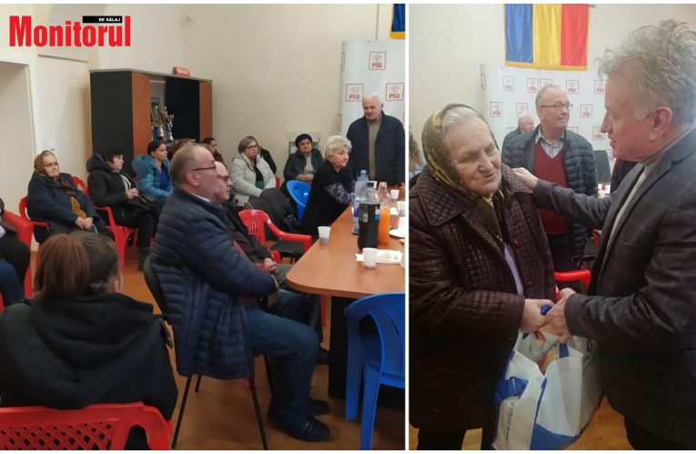 Președintele PSD Sălaj Ionel Ciunt este alături de semeni și a împărțit pachete cu alimente