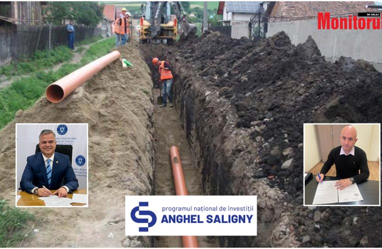 Primarul Alin Băbănaș a semnat contractul de finanțare pentru rețeaua de canalizare în localitatea Surduc