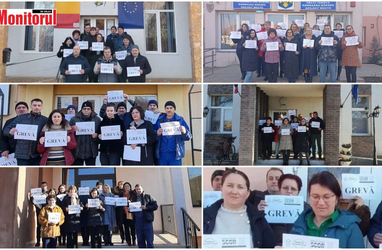 Protest în administrația din Sălaj: angajații din aproape toate primăriile intră în grevă