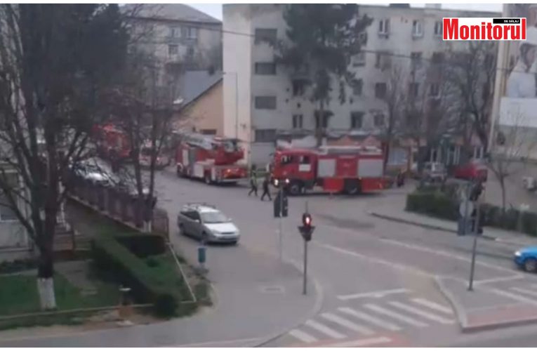 Trei autospeciale ISU Sălaj au intervenit la un incendiu în Zalău