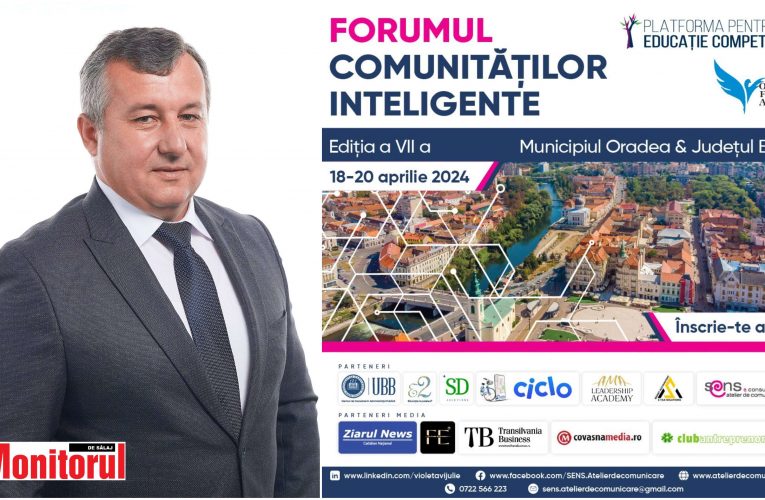 Primarul Roșan Ioan este speaker la Forumul Comunităților Inteligente de la Oradea
