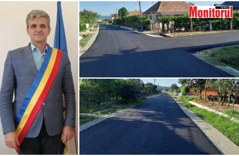 Se asfaltează străzile în localitatea Someș-Guruslău