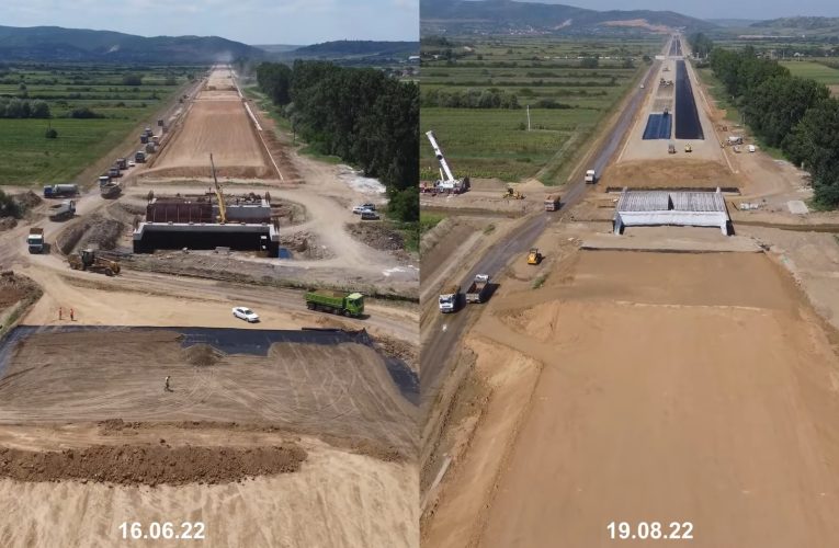 VIDEO|  Turcii de la Nurol, avans vizibil pe șantierul Autostrăzii Transilvania în doar 2 luni
