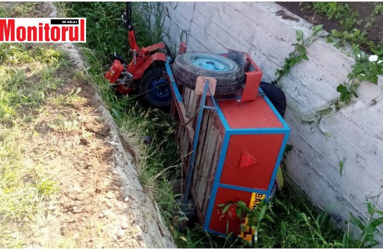 Accident de circulație cu un motocultor la Peceiu. Două persoane transportate la spital