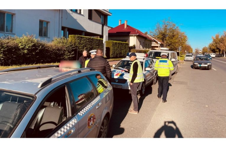 Polițiștii au făcut o razie la taxiurile din Municipiul Zalău