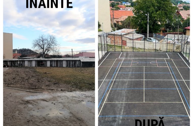 Consiliul Județean a amenajat un teren de sport în curtea CSEI Șimleu Silvaniei