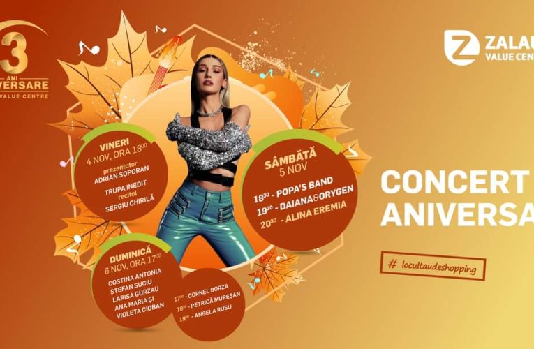 Trei zile de concerte în parcarea Zalău Value Center