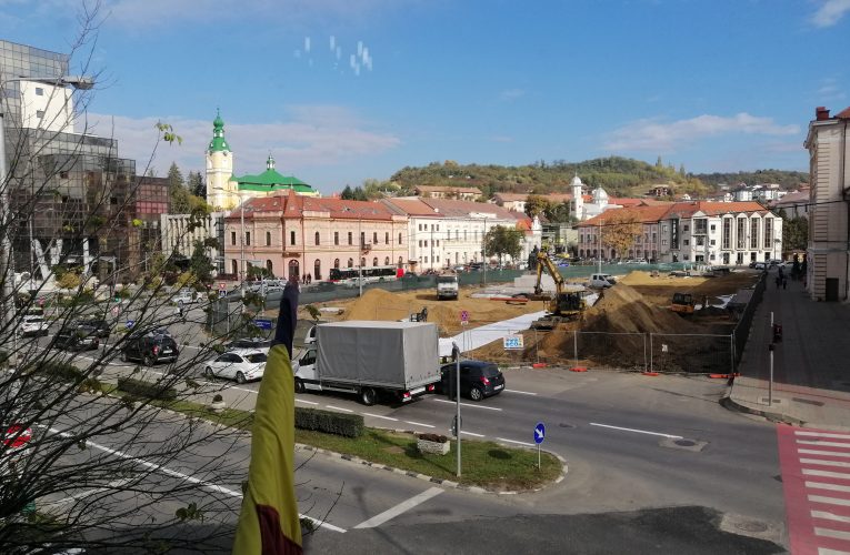 SC Avril avansează cu lucrările la proiectul Pietonizării străzii Unirii