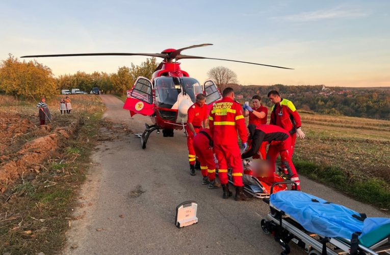 Elicopterul SMURD Jibou a intervenit la un accident mortal în Bistrița