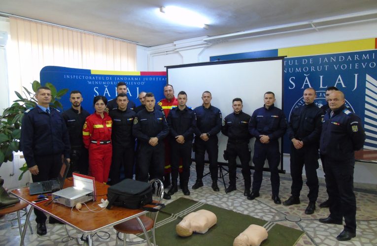 Jandarmii sălăjeni instruiți pentru a acorda primul ajutor