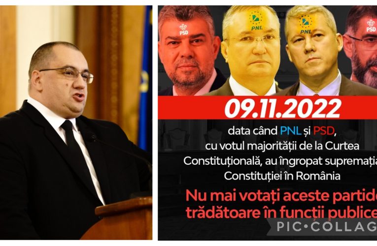 Eurodeputat Cristian Terheș: PNL si PSD, cu girul majoritatii Curtii Constitutionale, au pus cruce suprematiei Constitutiei