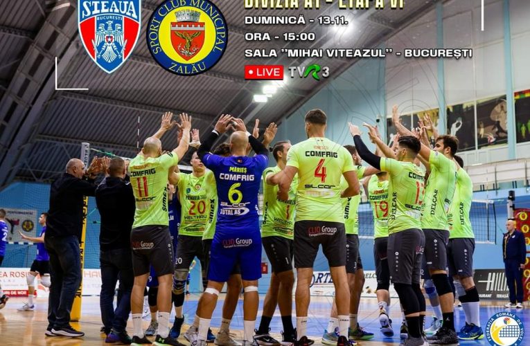 O nouă deplasare în Capitală! Derby SCM Volei Zalău – Steaua București