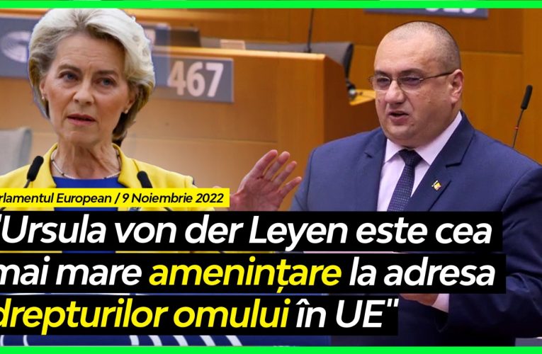 VIDEO| Europarlamentarul Cristian Terheș cere din nou demisia urgentă a Ursulei von der Leyen în plenul Parlamentului European