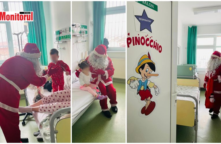 FOTO| Moș Crăciun a poposit la Spitalul Județean de Urgență Zalău