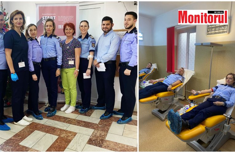 Polițiștii de proximitate de la Zalău au donat sânge pentru cei aflați în nevoie