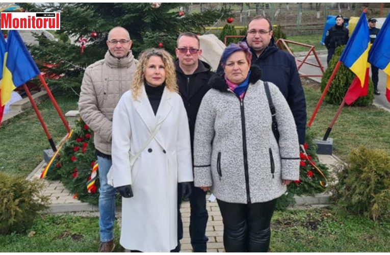 USR Sălaj a depus astăzi o coroană de flori în cinstea eroilor Revoluției de la 1989