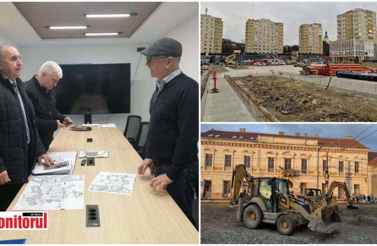 Lucrările reconstrucției zonei centrale din Zalău sunt realizate în proporție de 25 la sută – viceprimarul Bălăjel se asigură că se lucrează de calitate