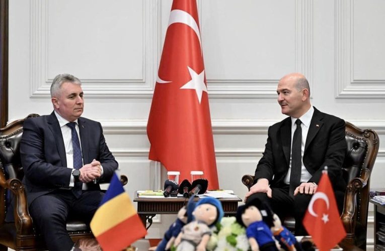 FOTO| Ministrul turc de interne Soylu s-a întâlnit cu omologul român, Lucian Bode