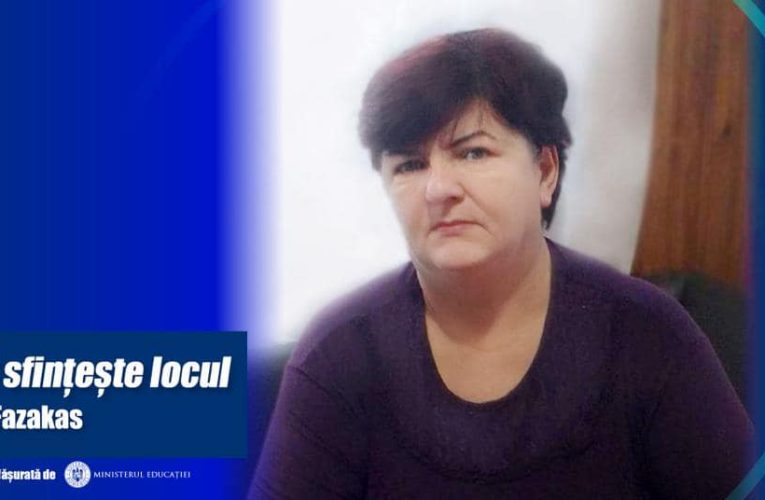 Maria Fazakaș de la Ip, în cadrul Campaniei „Omul sfințește locul” derulată de Ministerul Educației