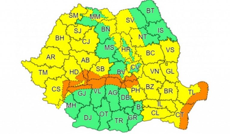 Sălajul sub Cod galben de ninsori și viscol