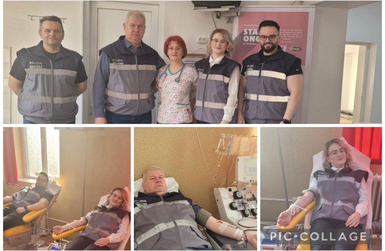Polițiștii sălăjeni au donat sânge