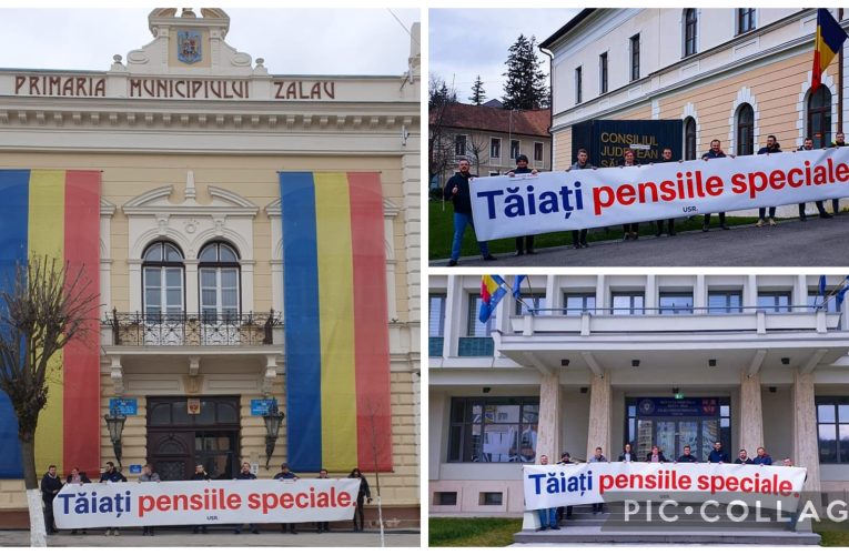 Protest USR Sălaj pentru eliminarea pensiilor SPECIALE