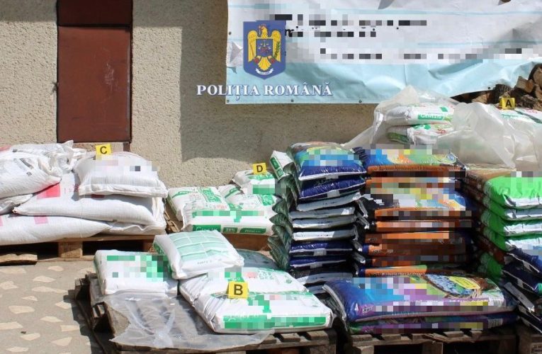 Tone de îngrășământ chimic cu azotat de amoniu, indisponibilizate de polițiștii sălăjeni