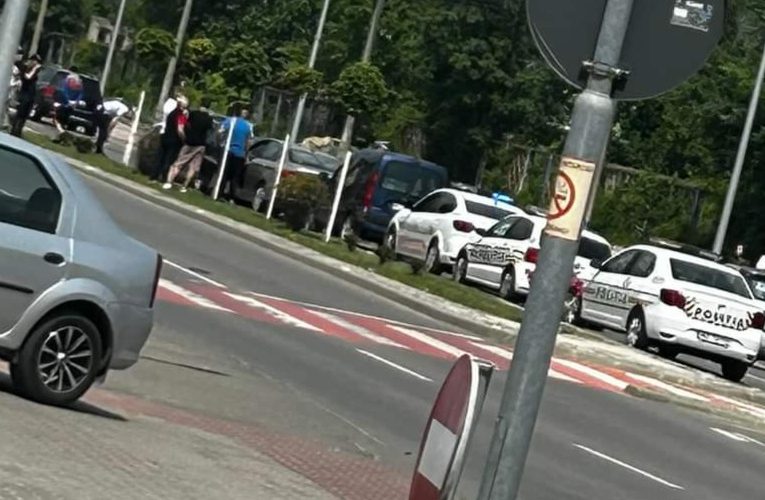 Accident rutier în lanț pe Bulevardul Mihai Viteazul din Zalău