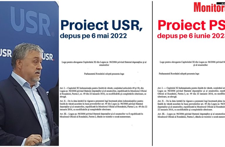 USR acuză PSD că a furat proiectul de eliminare a pensiilor speciale ale parlamentarilor