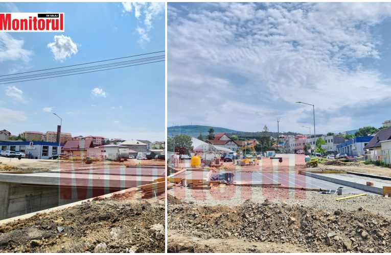 Se toarnă beton pe podul de pe strada Coposu. Lucrările se apropie de finalizare