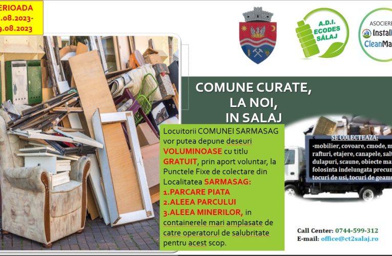 InstalRos amenajează puncte de colectare a deșeurilor voluminoase în Sărmășag