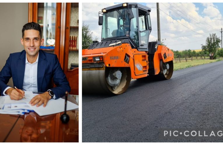 Primarul Cristian Lazăr a început asfaltarea a 23 de străzi din Șimleu
