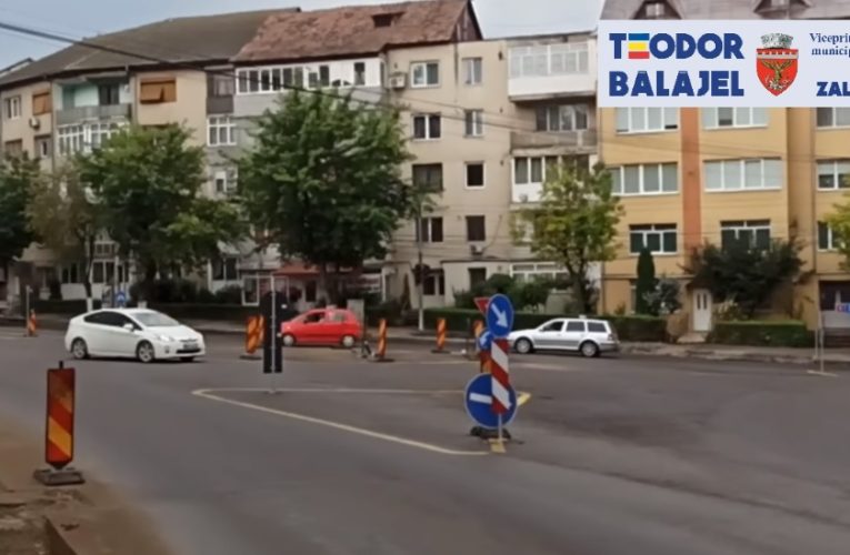 Lucrările la sensul giratoriu de la Spitalul Vechi spre Ortelec, au fost finalizate cu succes