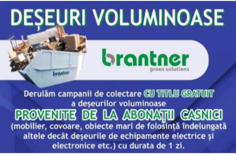 Brantner desfășoară o campanie de colectare deșeuri voluminoase cu titlu gratuit