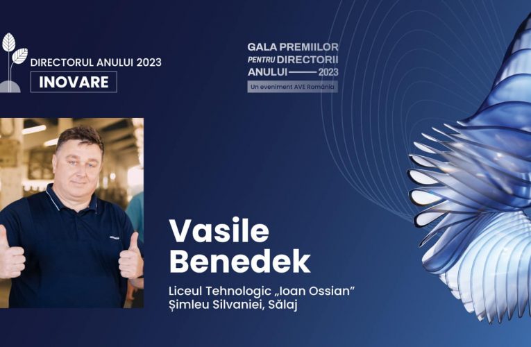 Directorul Liceului Agricol din Șimleu, Vasile Benedek, desemnat directorul anului 2023 pentru inovare