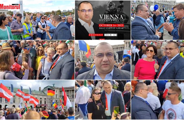 VIDEO| Terheș, baie de mulțime la protestul de la Viena pentru libertate, democratie, suveranitate națională