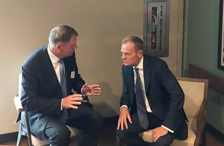 Întâlnire Klaus Iohannis – Donald Tusk în marja Consiliului European