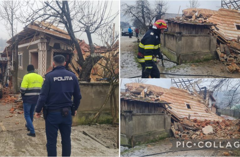 Explozie la o casă din Trestia. Patru persoane au ajuns la spital
